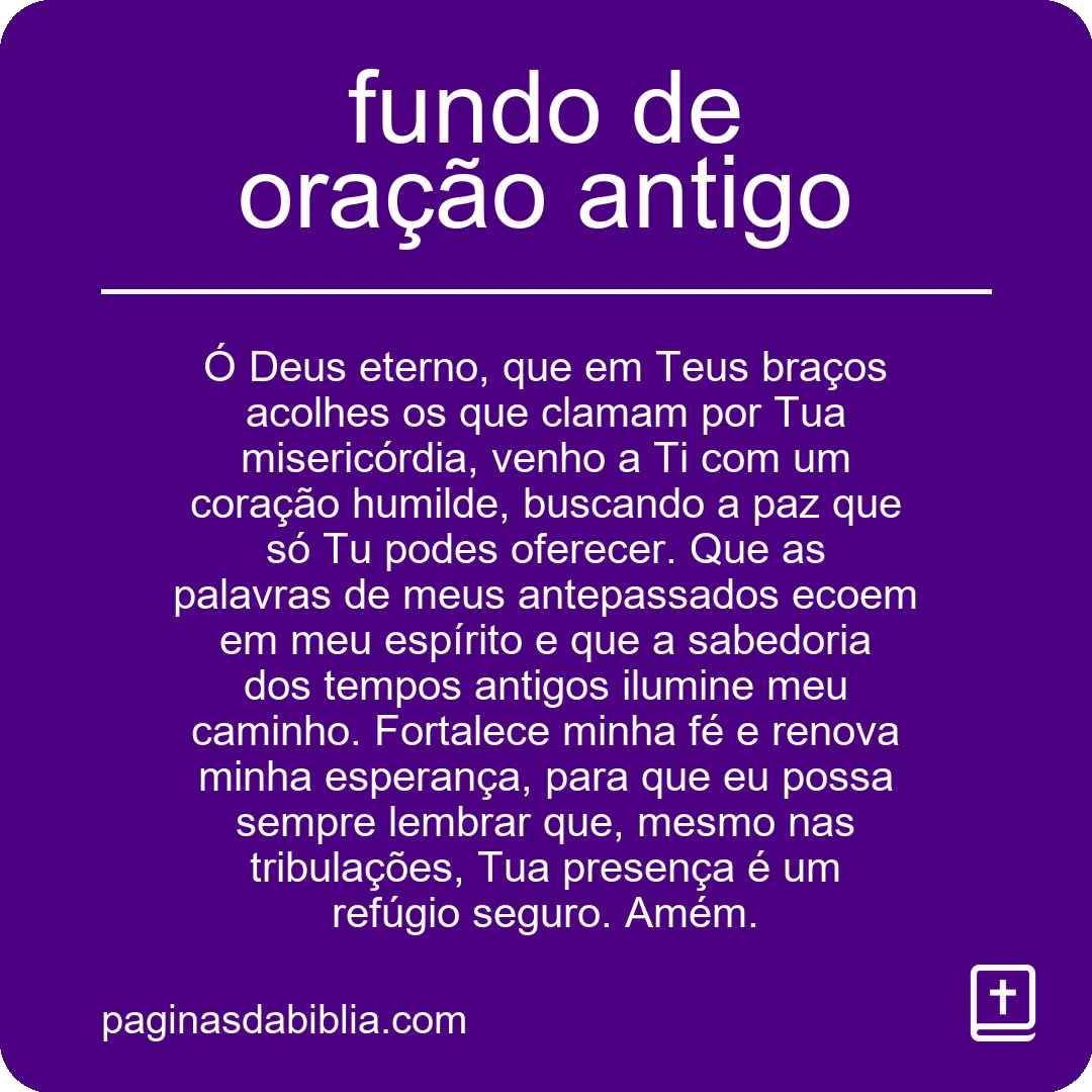 fundo de oração antigo