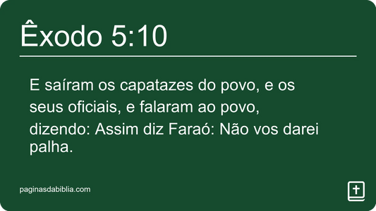 Êxodo 5:10