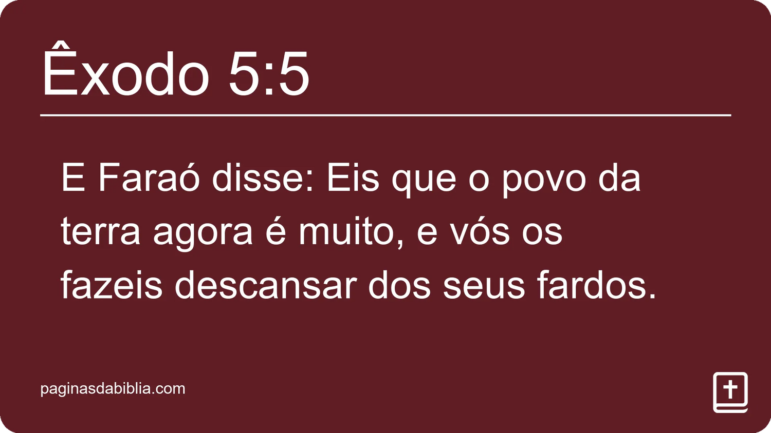 Êxodo 5:5