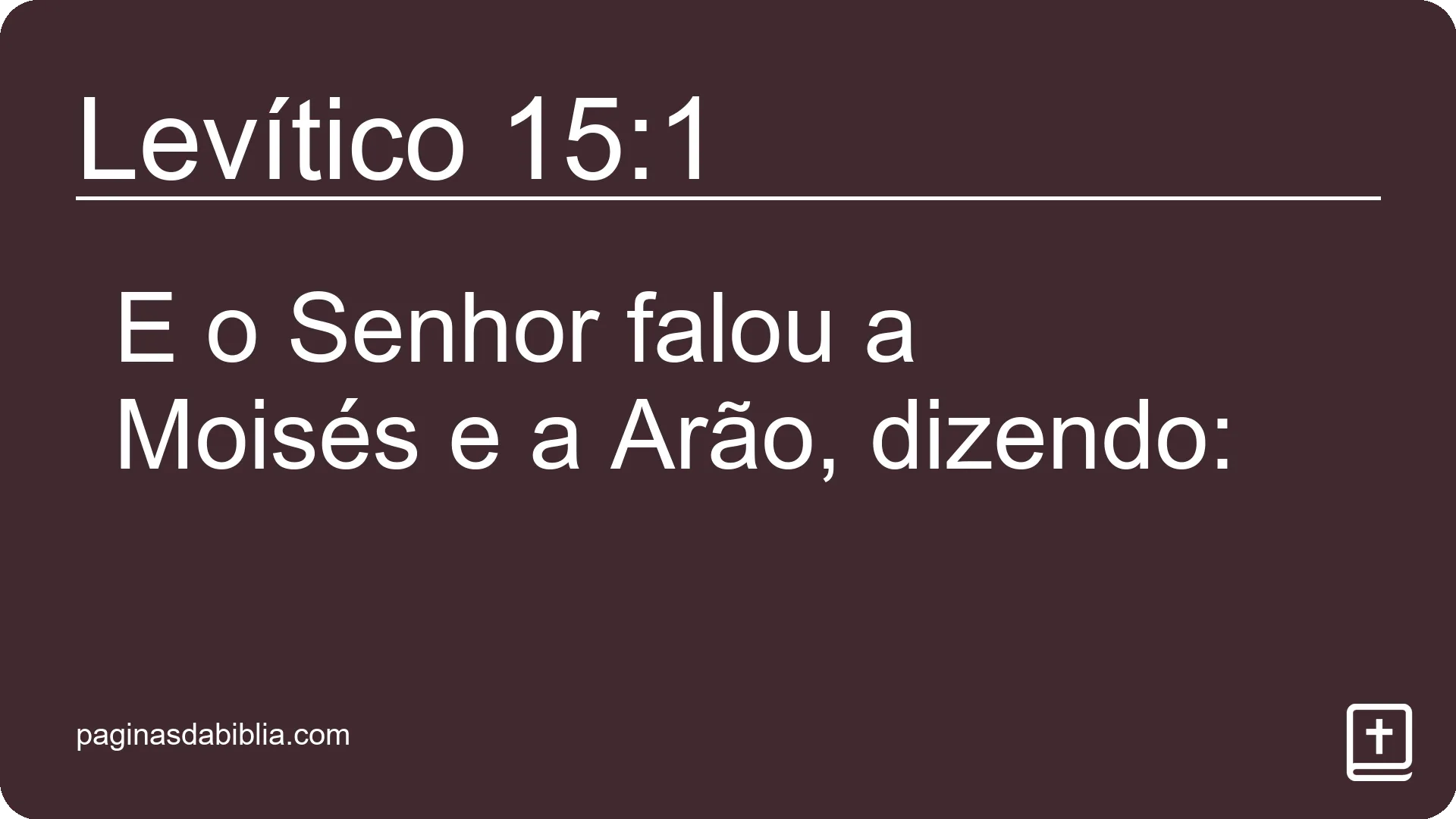 Levítico 15:1