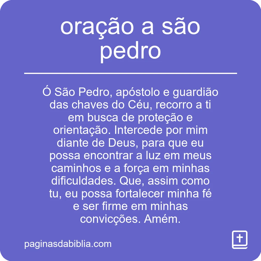 oração a são pedro