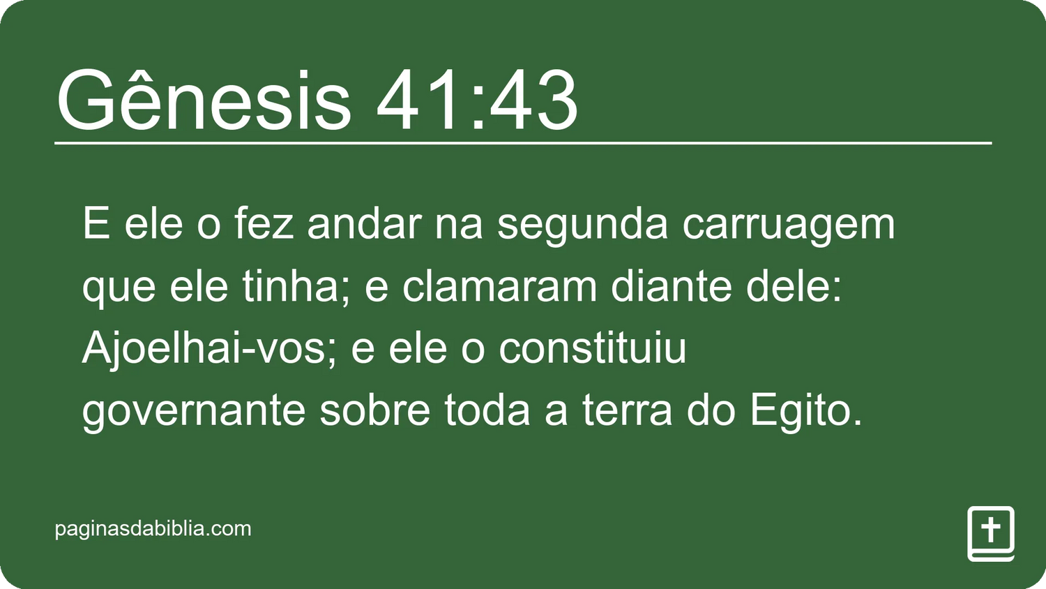 Gênesis 41:43