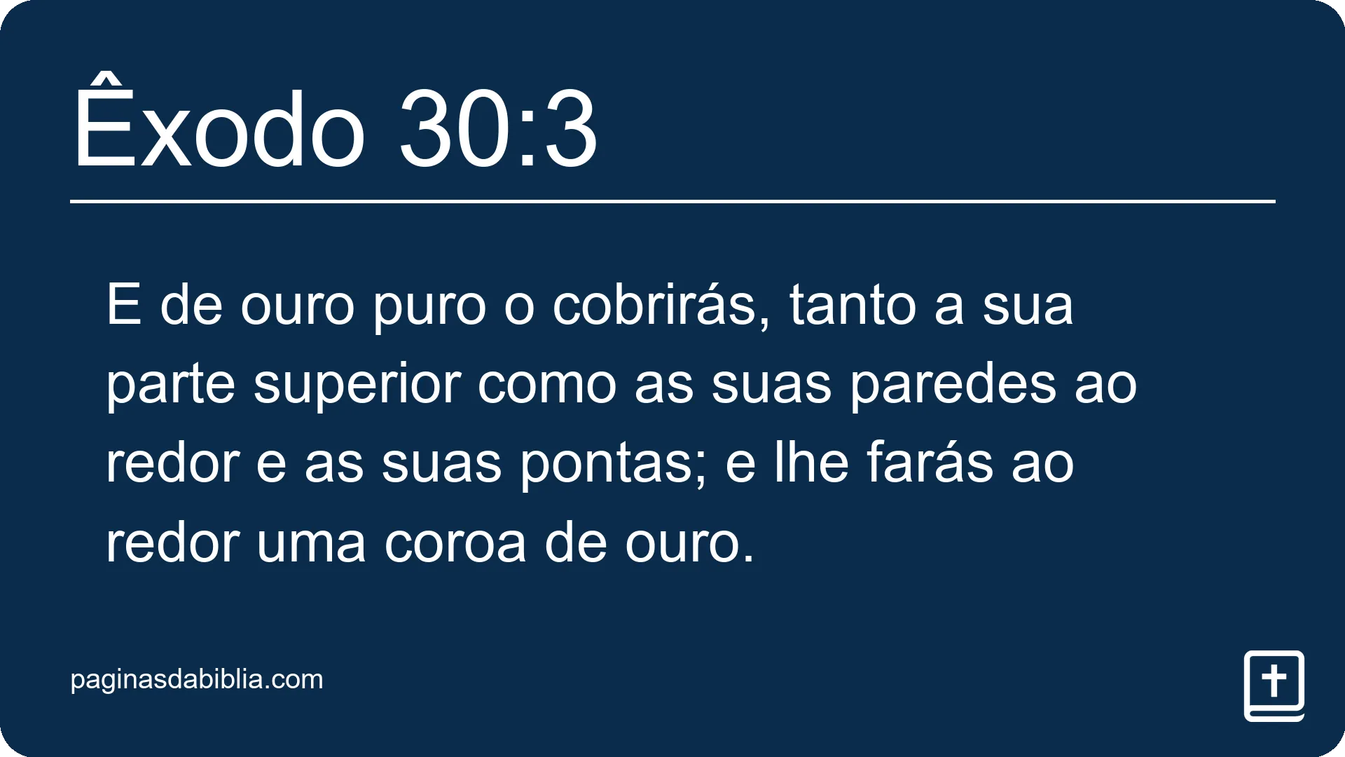 Êxodo 30:3