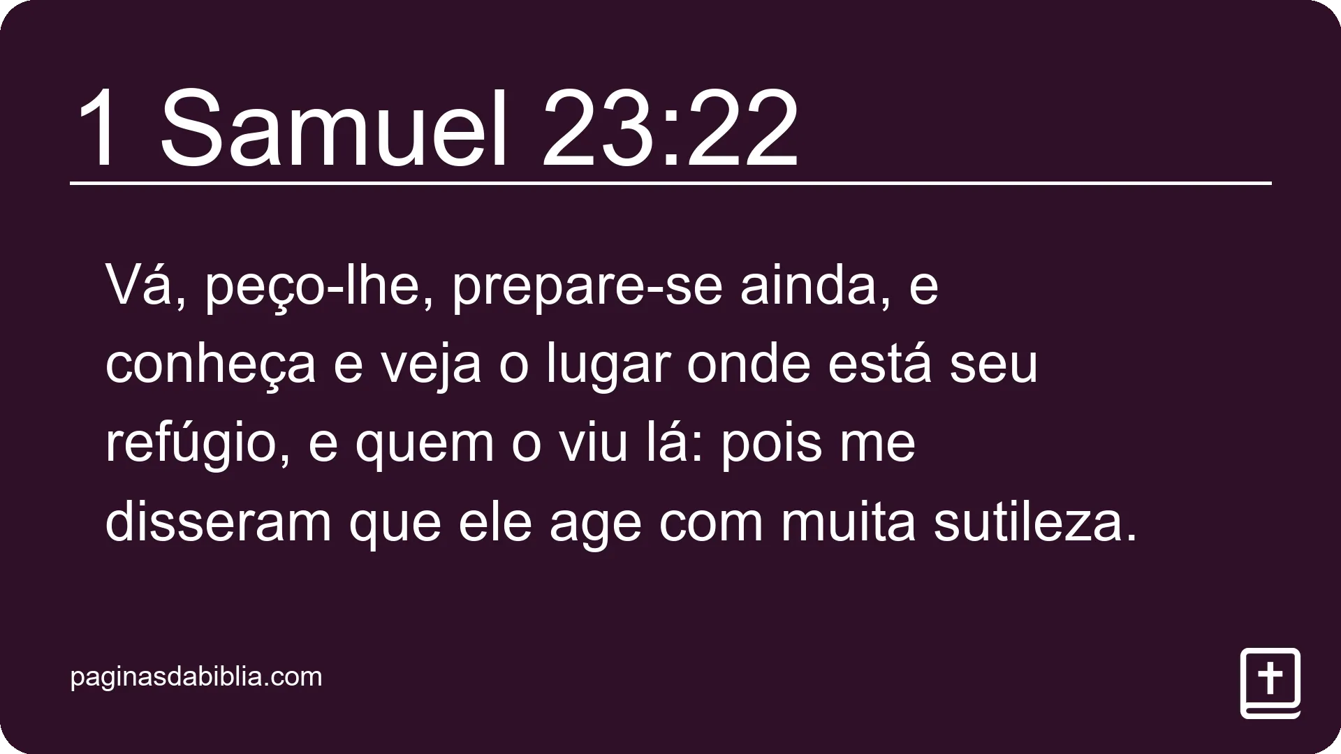 1 Samuel 23:22