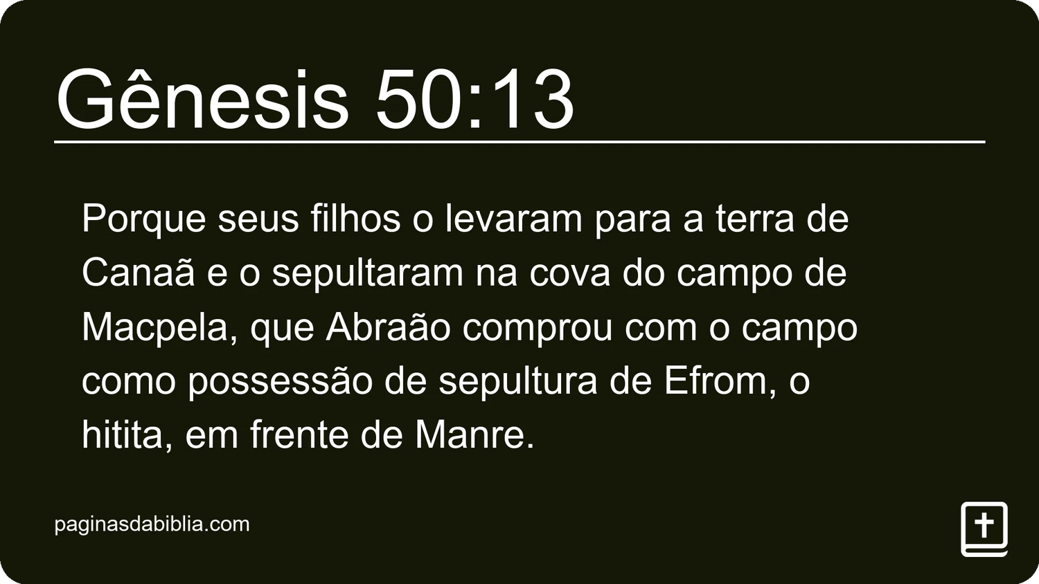 Gênesis 50:13