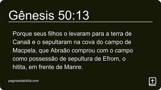 Gênesis 50:13