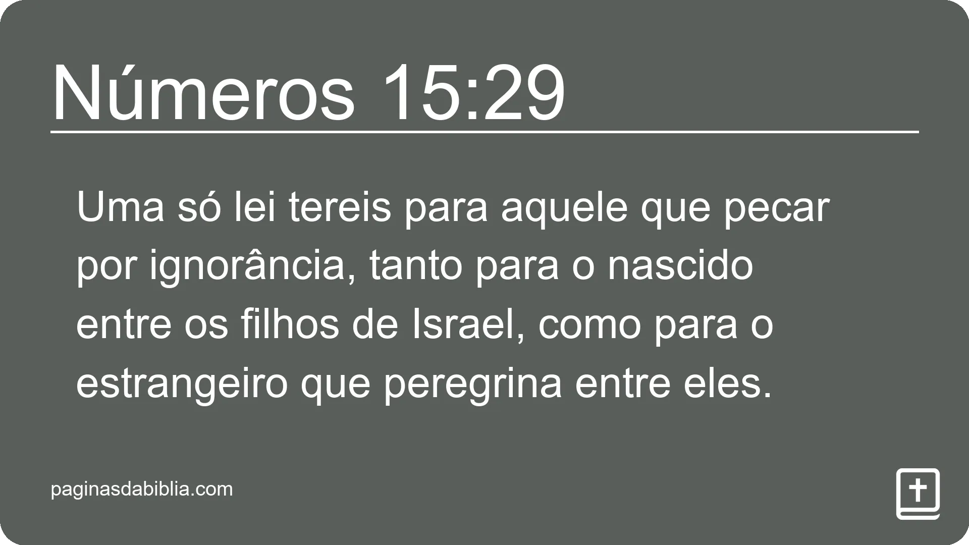 Números 15:29