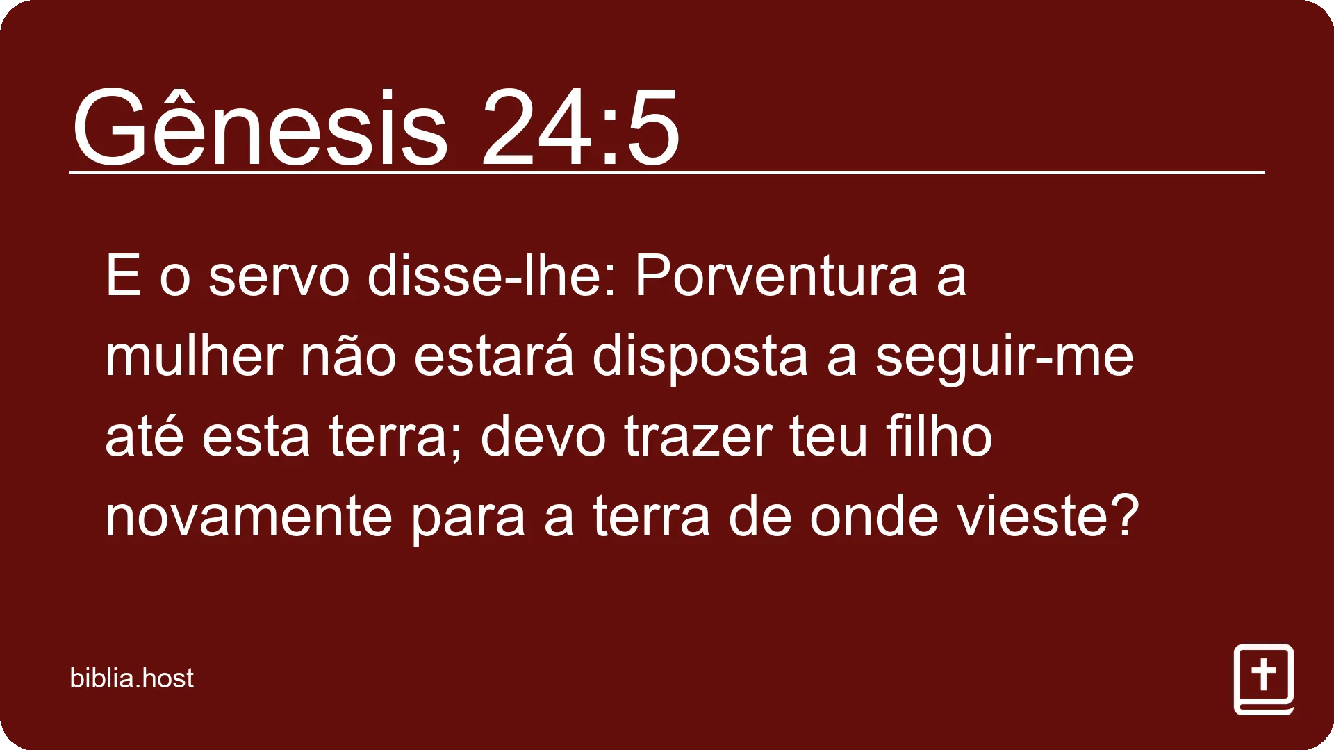 Gênesis 24:5