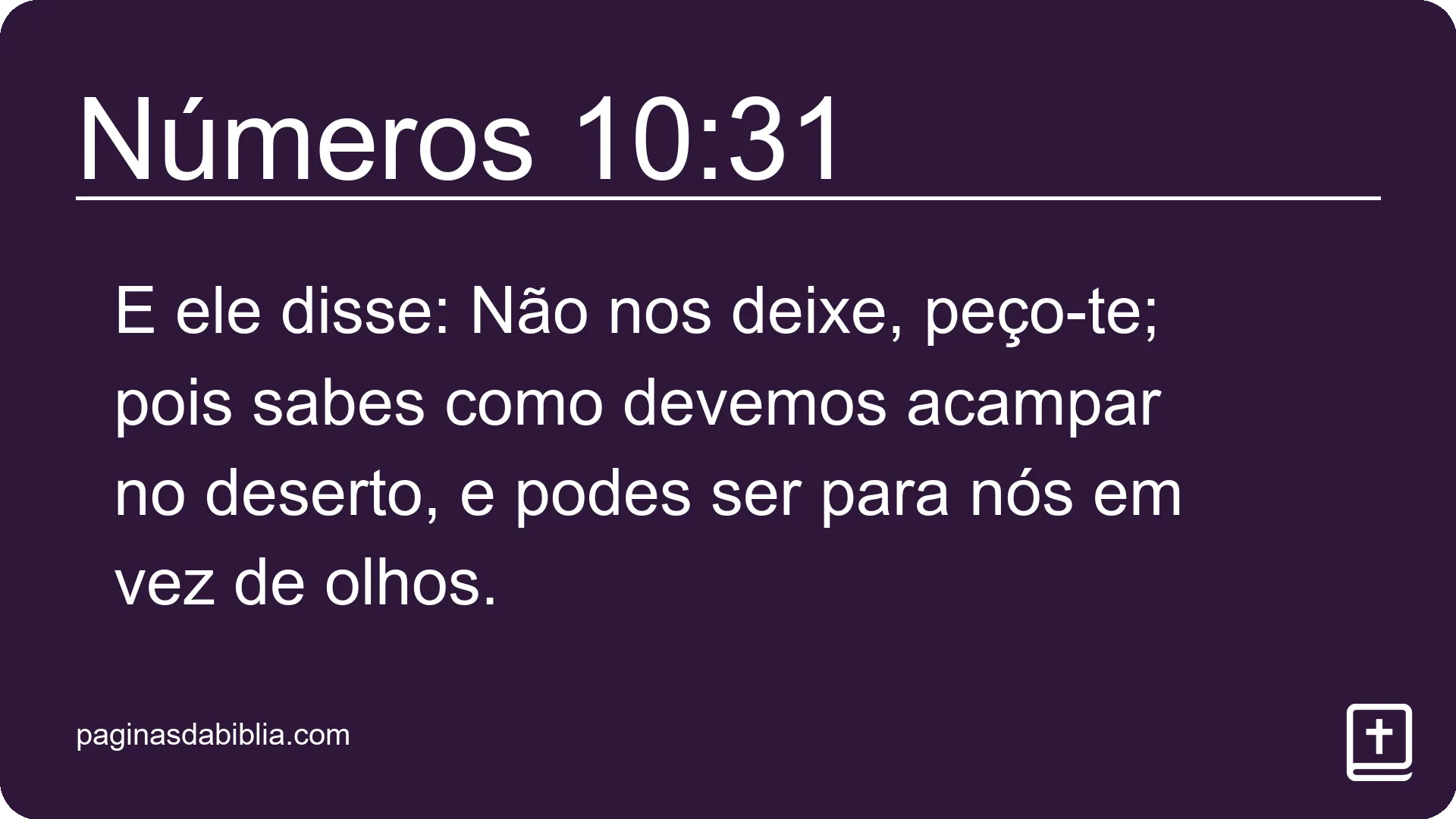 Números 10:31