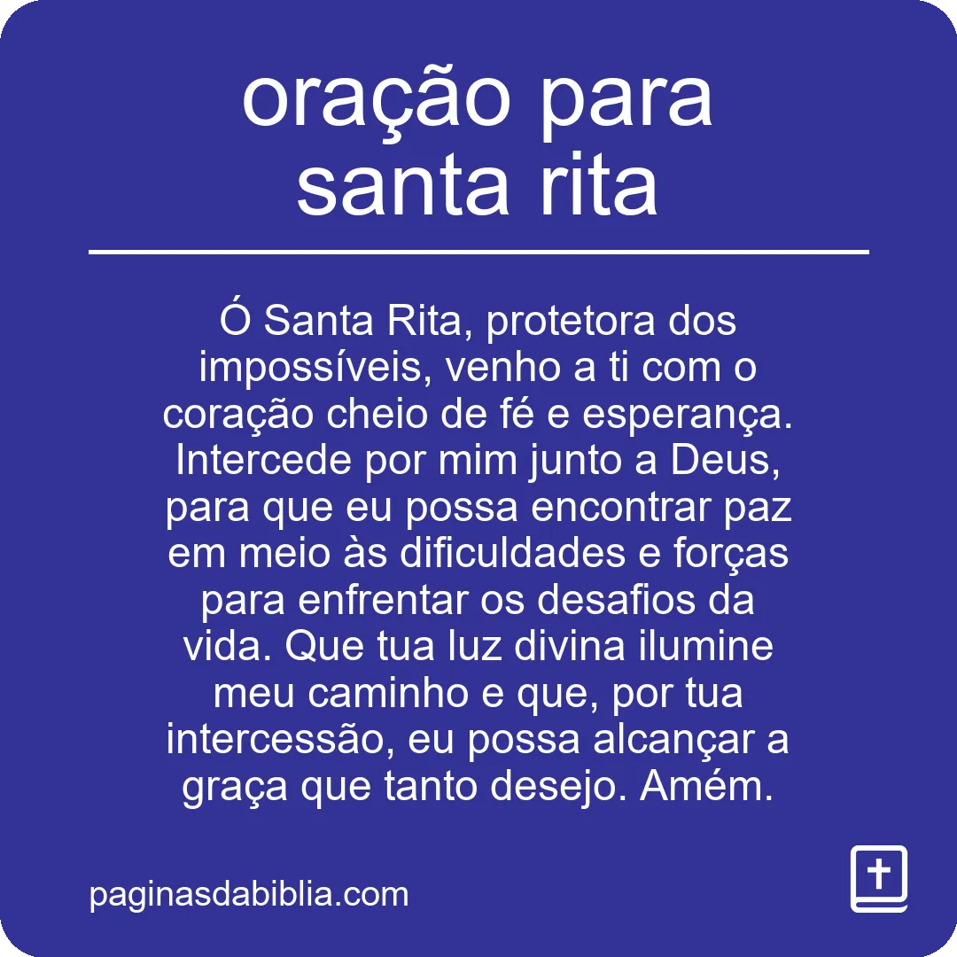 oração para santa rita