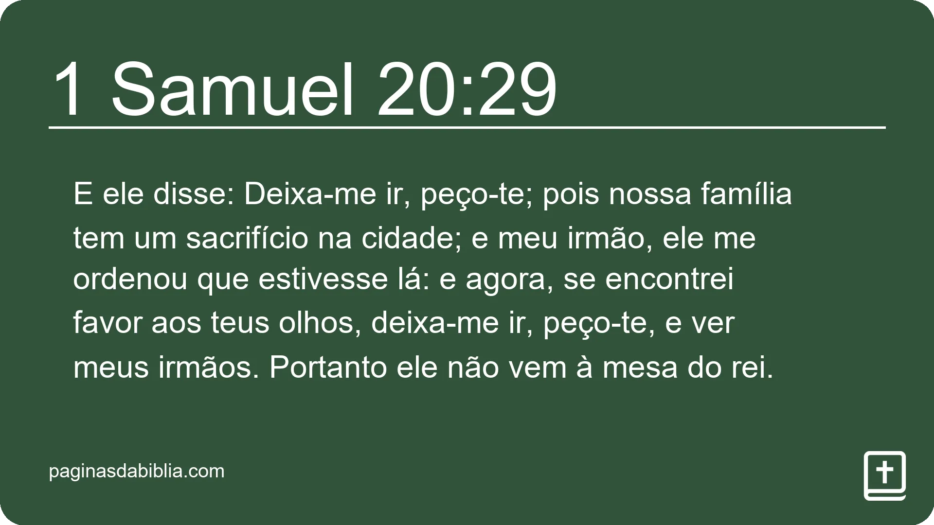 1 Samuel 20:29