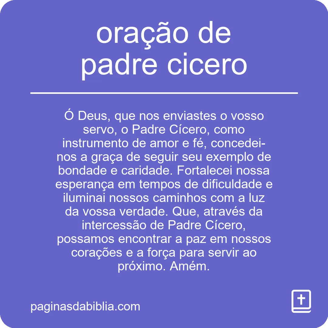 oração de padre cicero