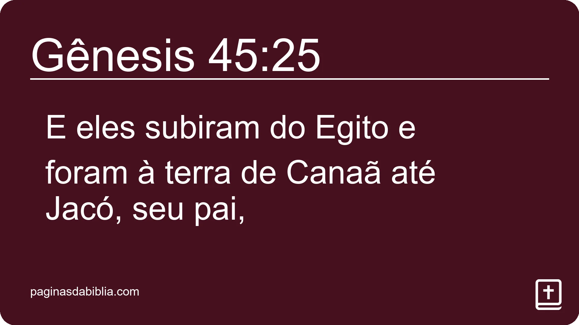 Gênesis 45:25