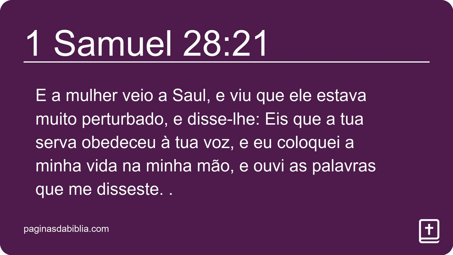 1 Samuel 28:21