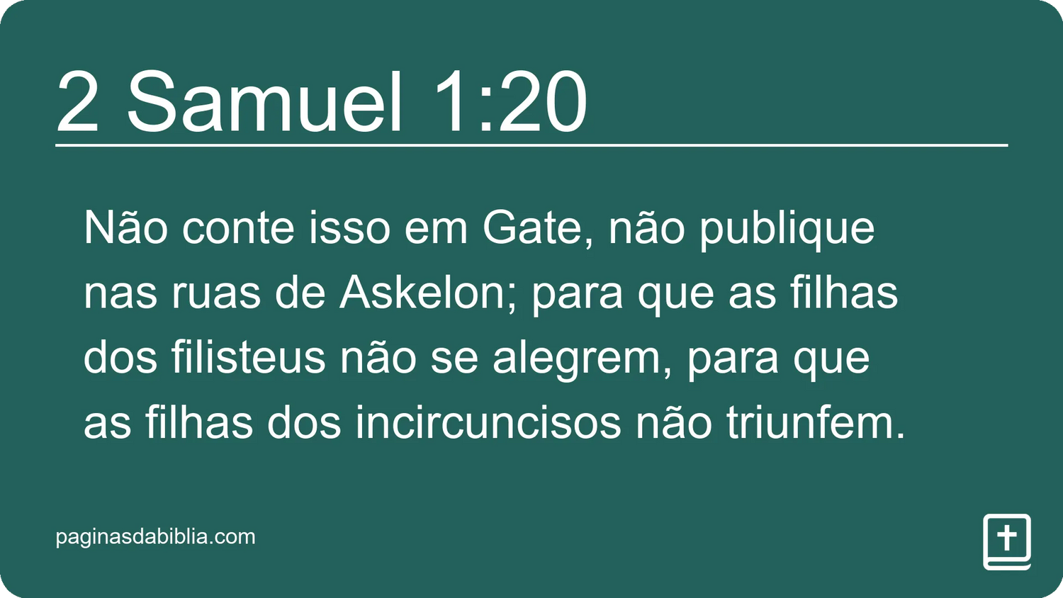 2 Samuel 1:20