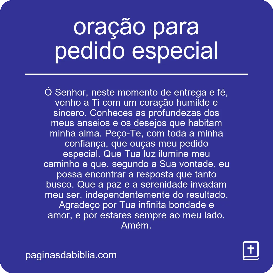 oração para pedido especial