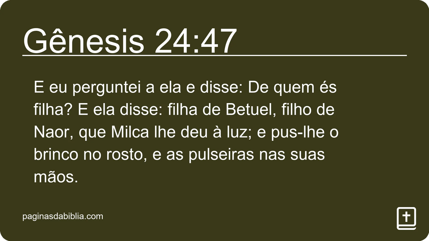 Gênesis 24:47