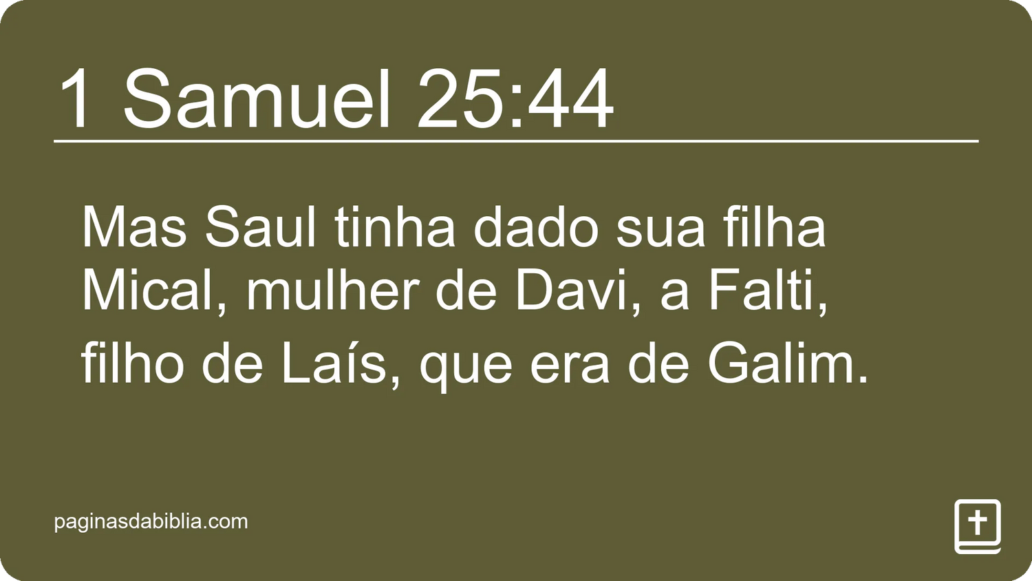 1 Samuel 25:44