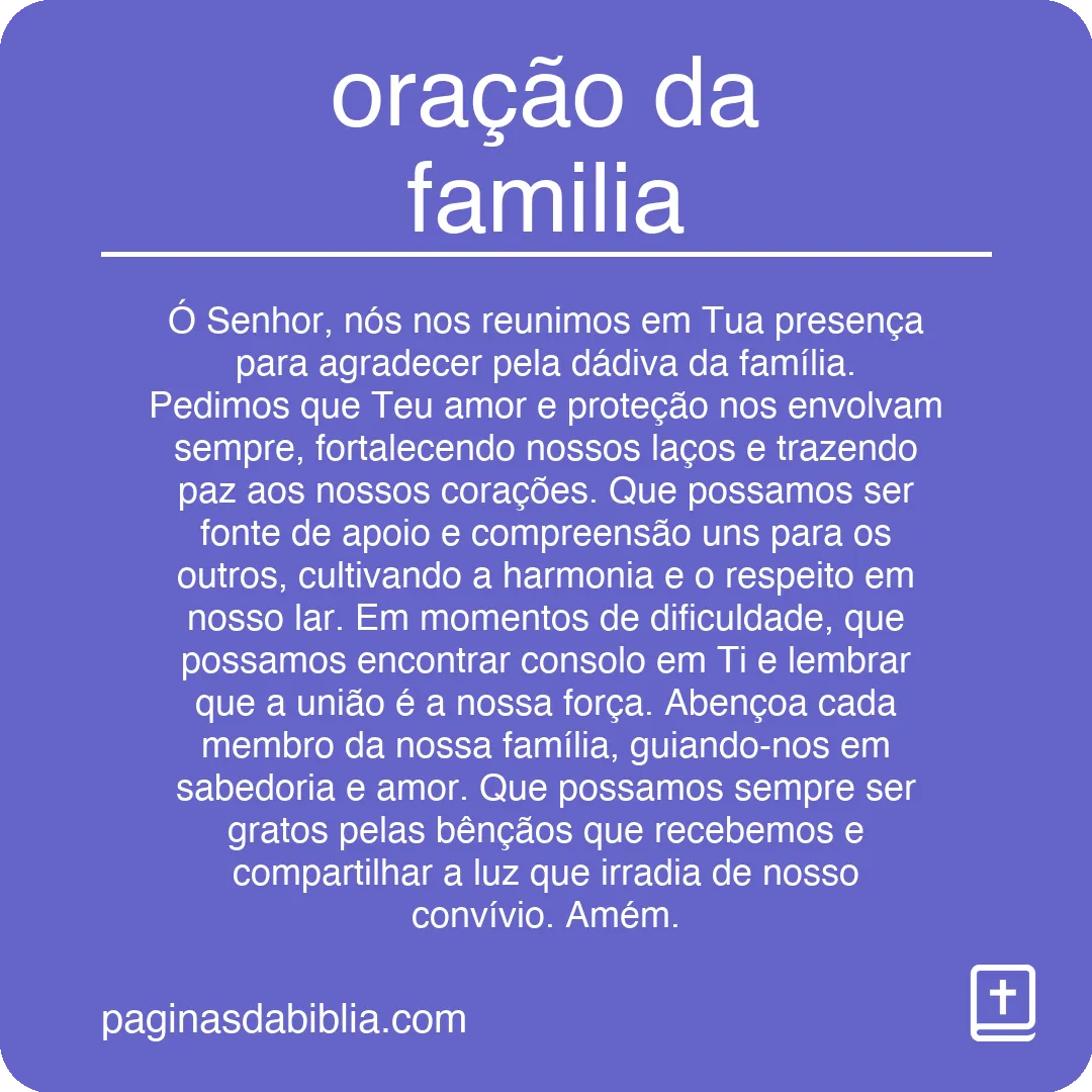 oração da familia