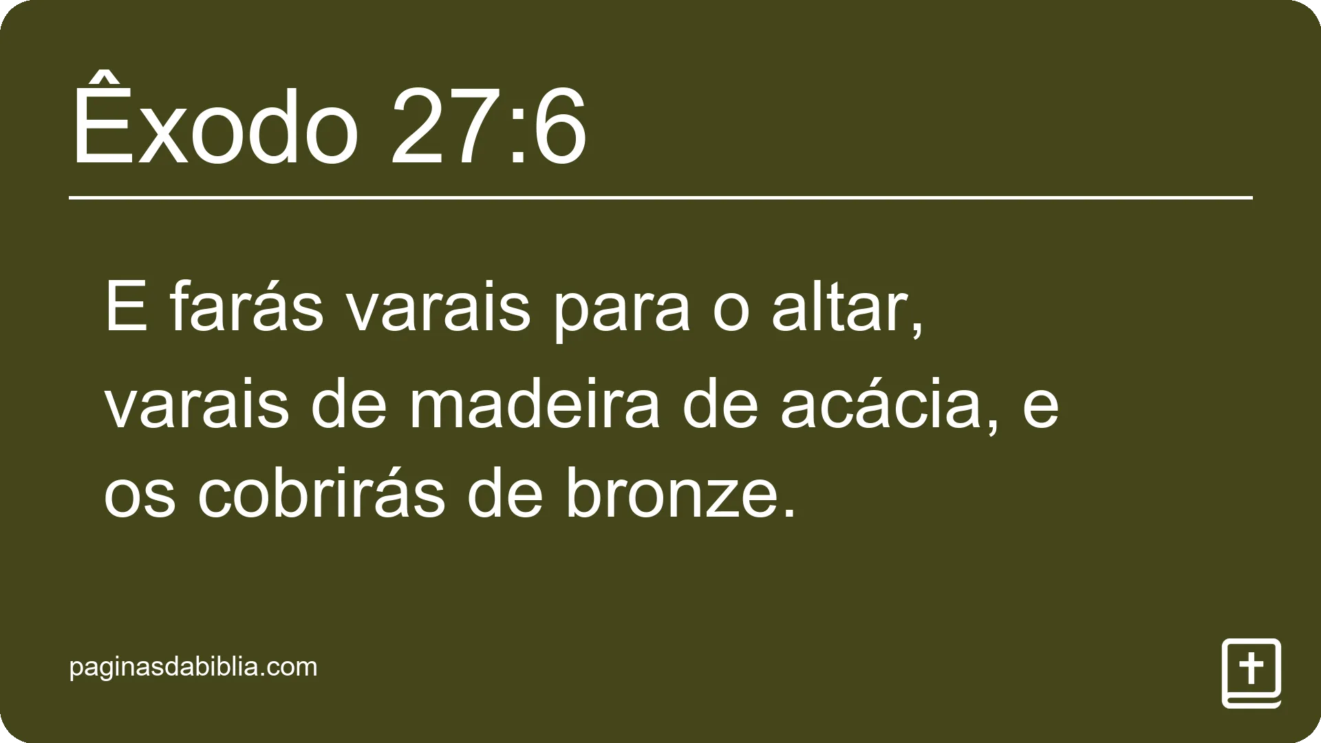 Êxodo 27:6