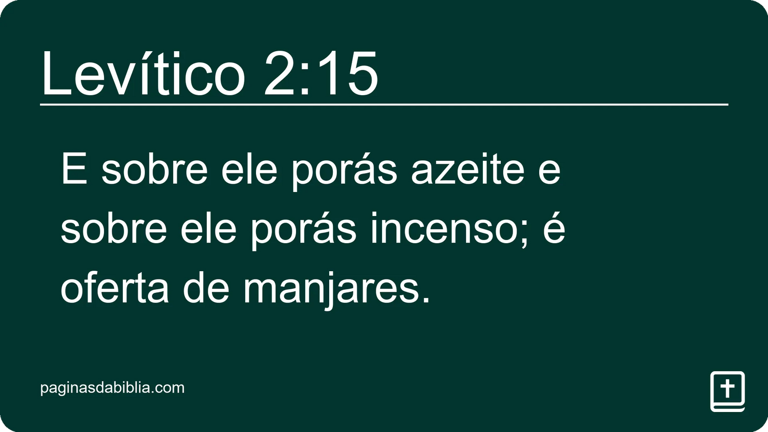 Levítico 2:15