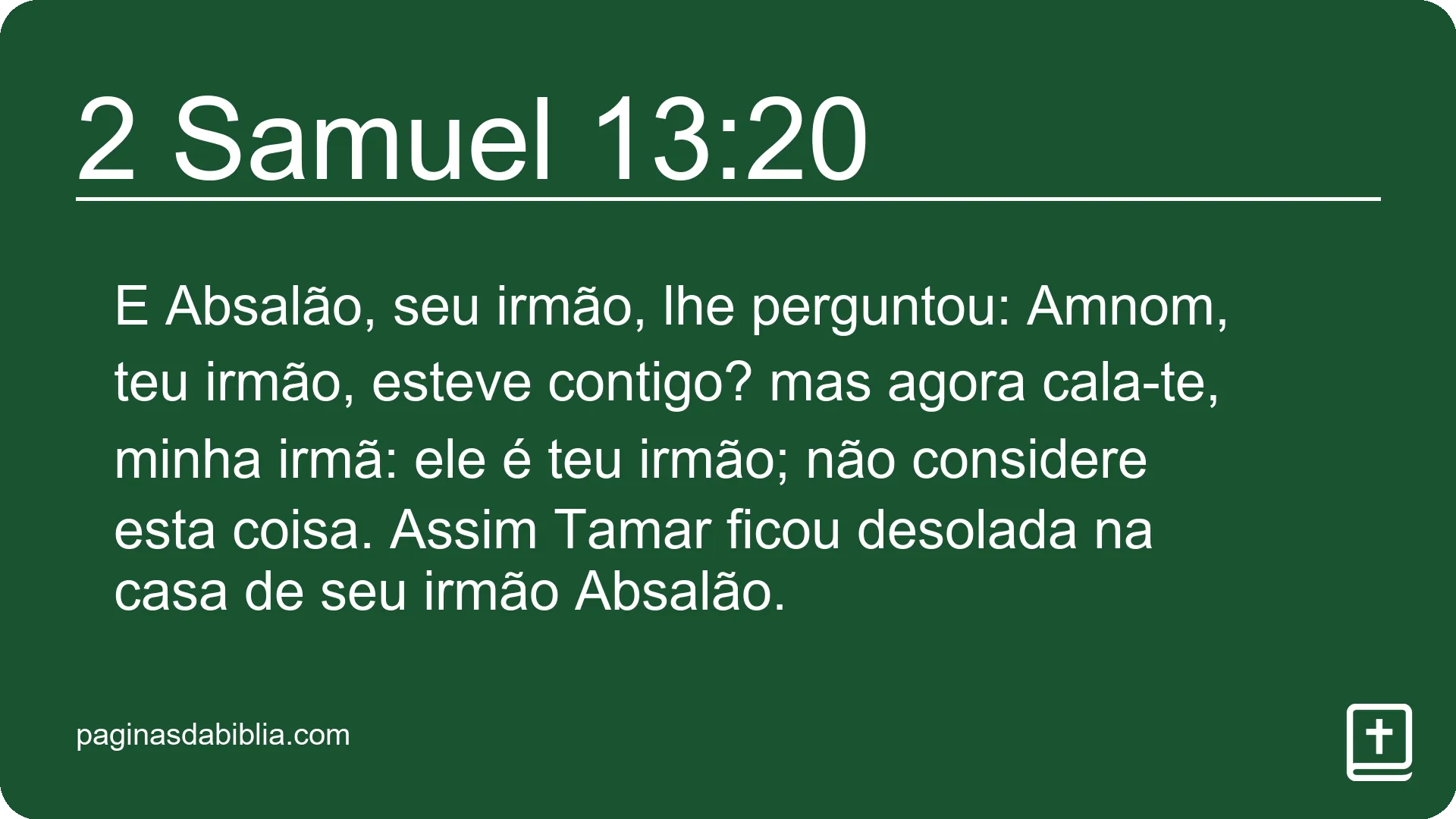 2 Samuel 13:20