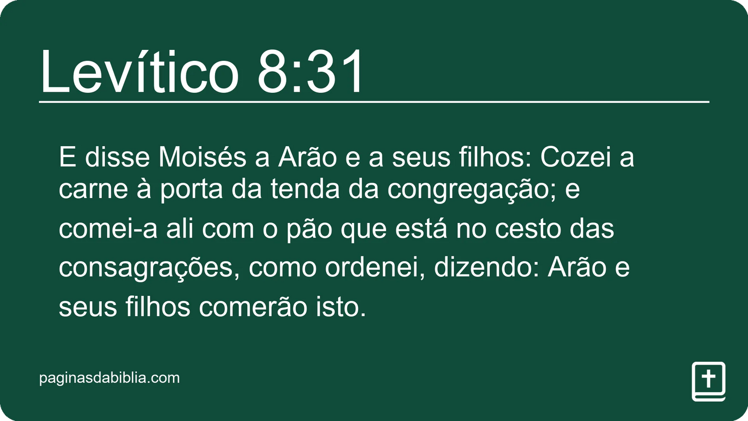 Levítico 8:31