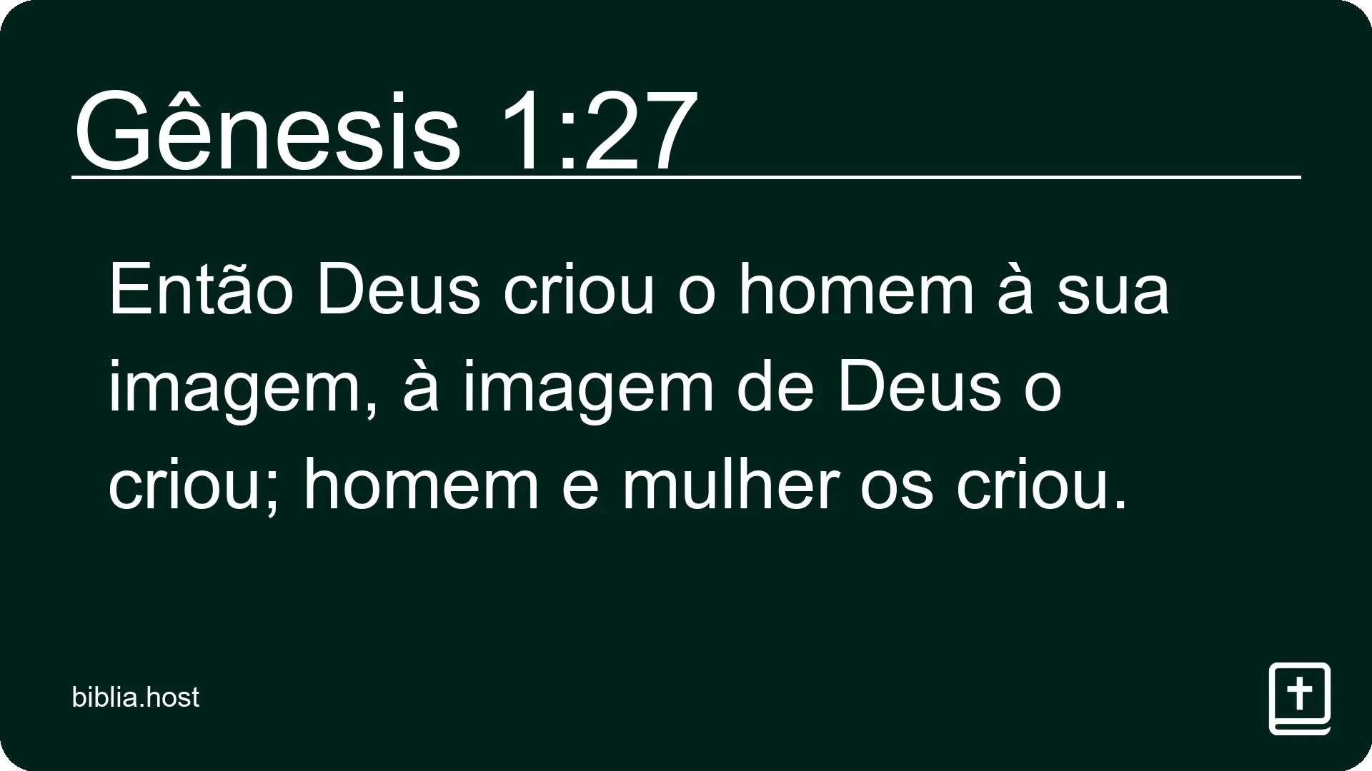 Gênesis 1:27