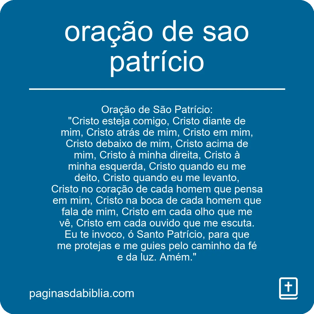 oração de sao patrício