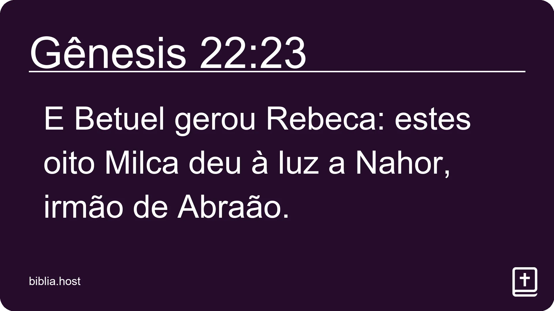 Gênesis 22:23