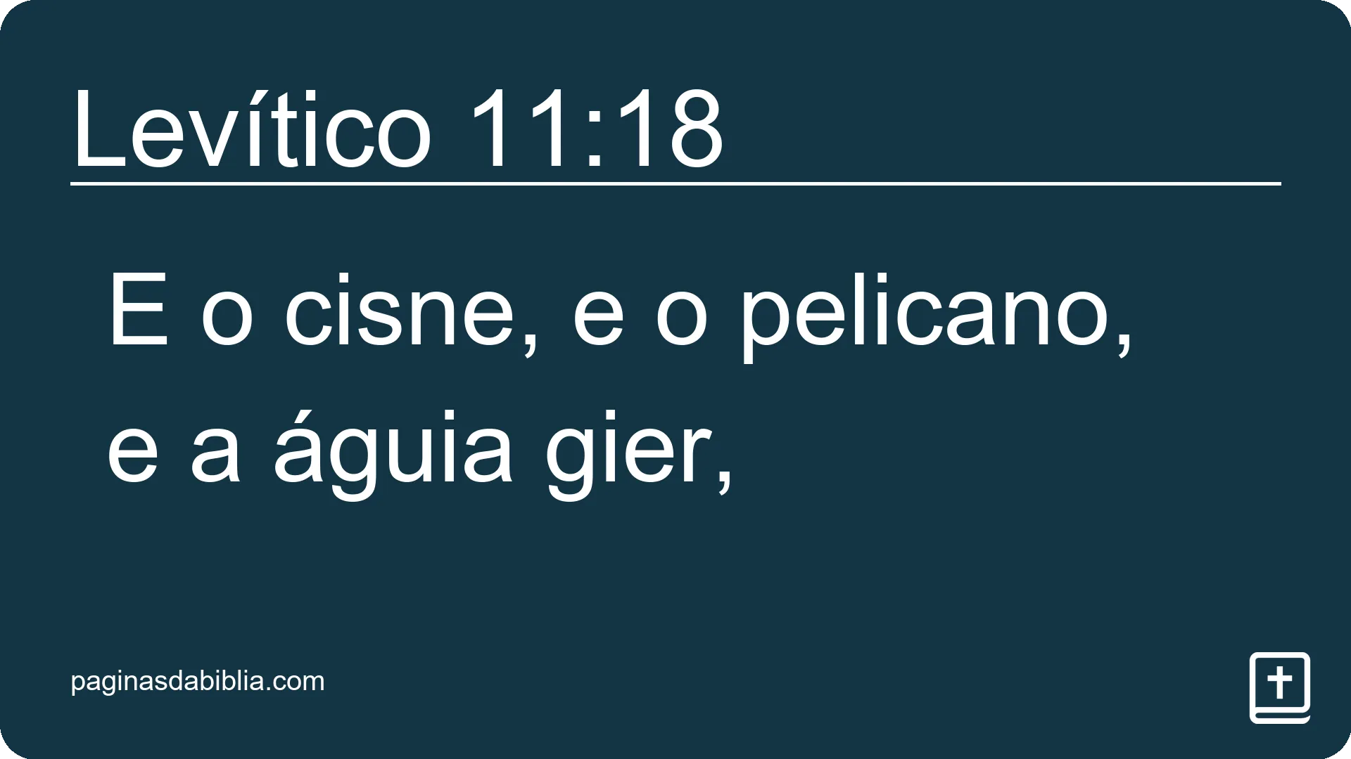 Levítico 11:18