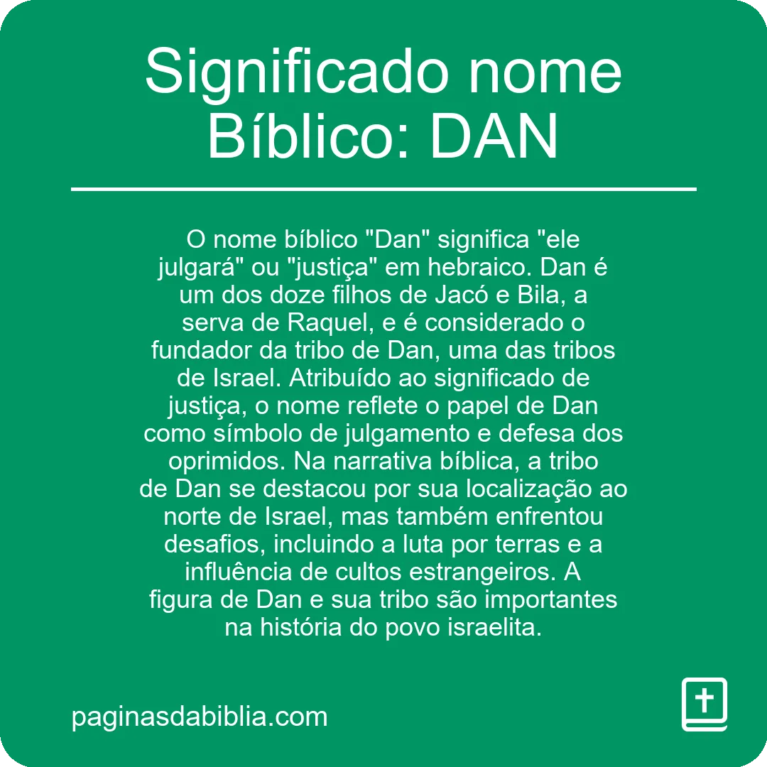 Significado nome Bíblico: DAN