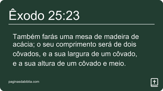 Êxodo 25:23