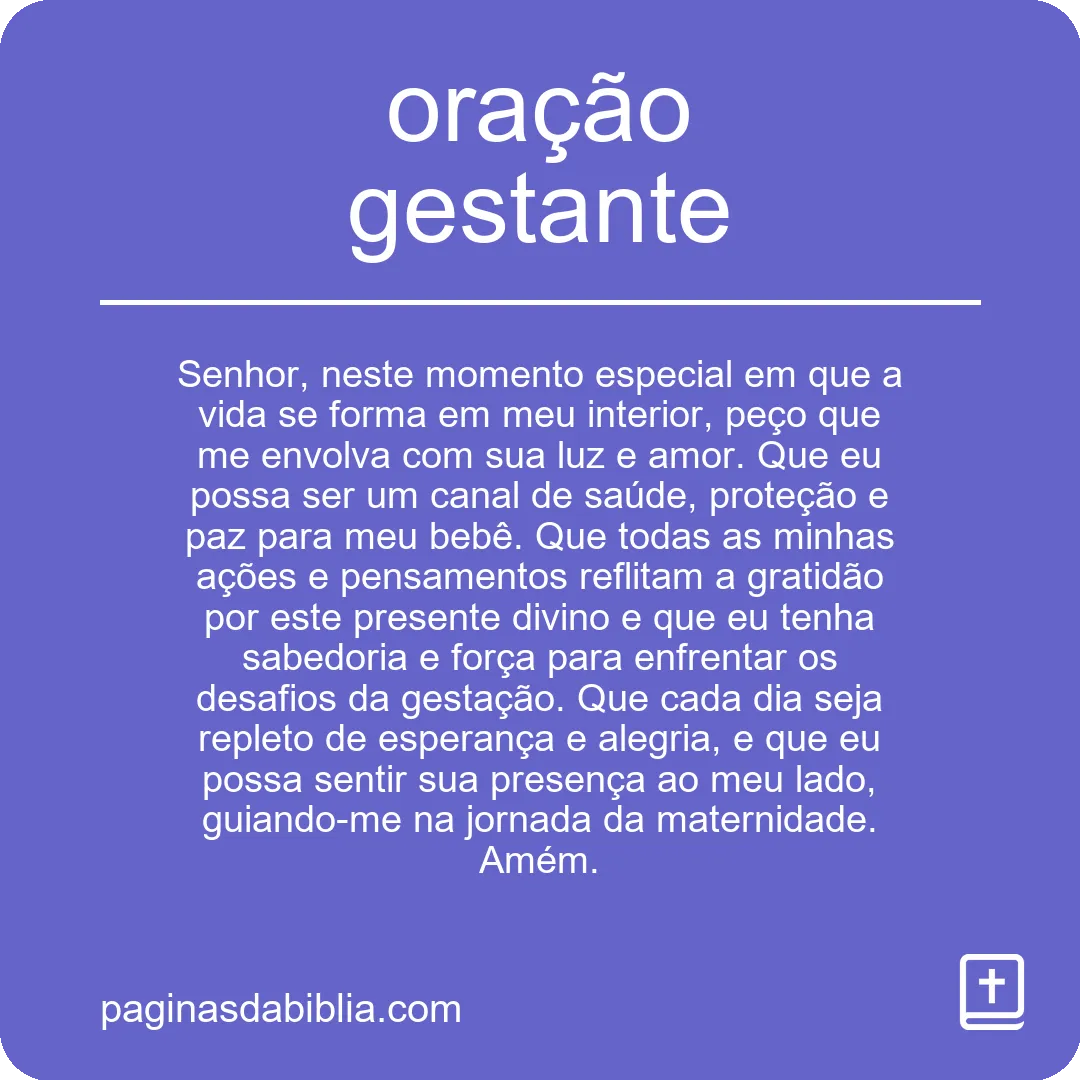 oração gestante