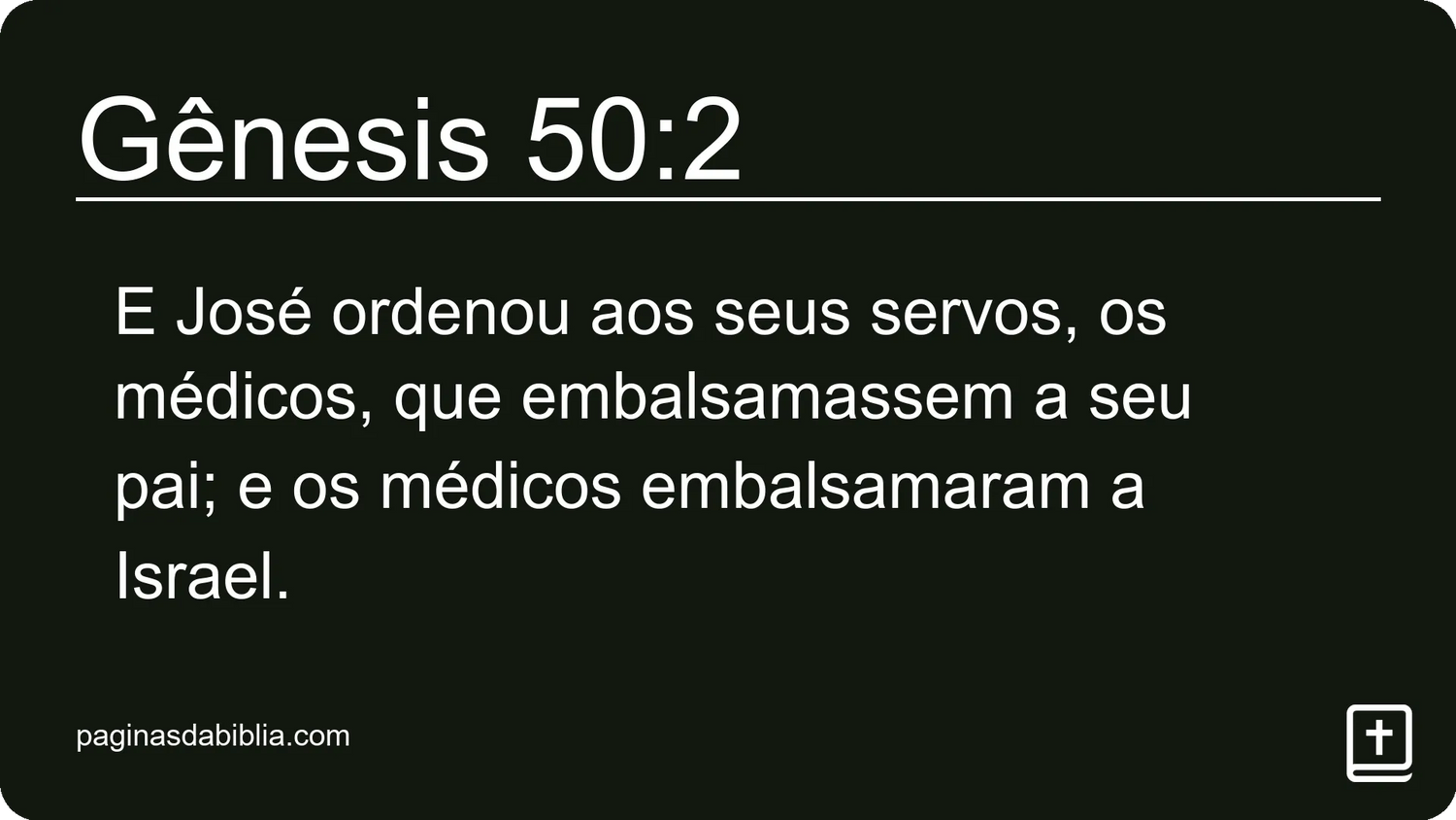 Gênesis 50:2