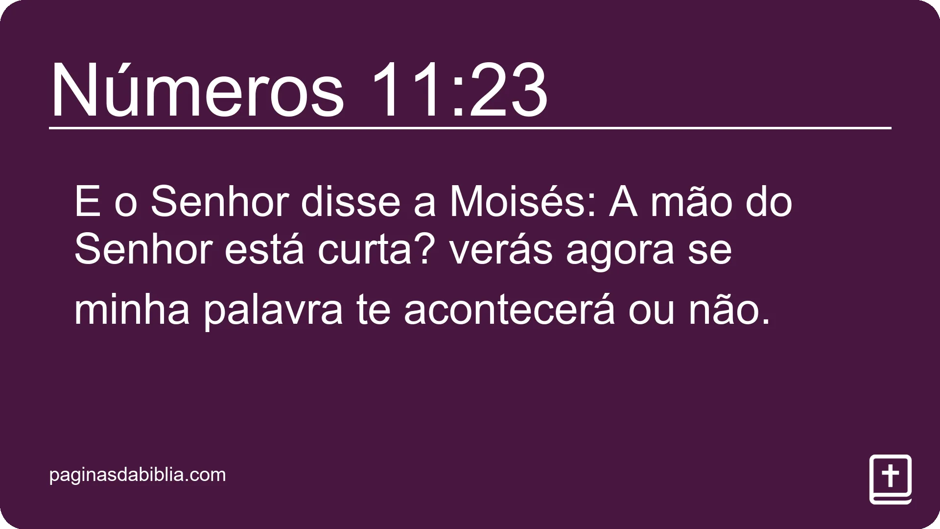 Números 11:23