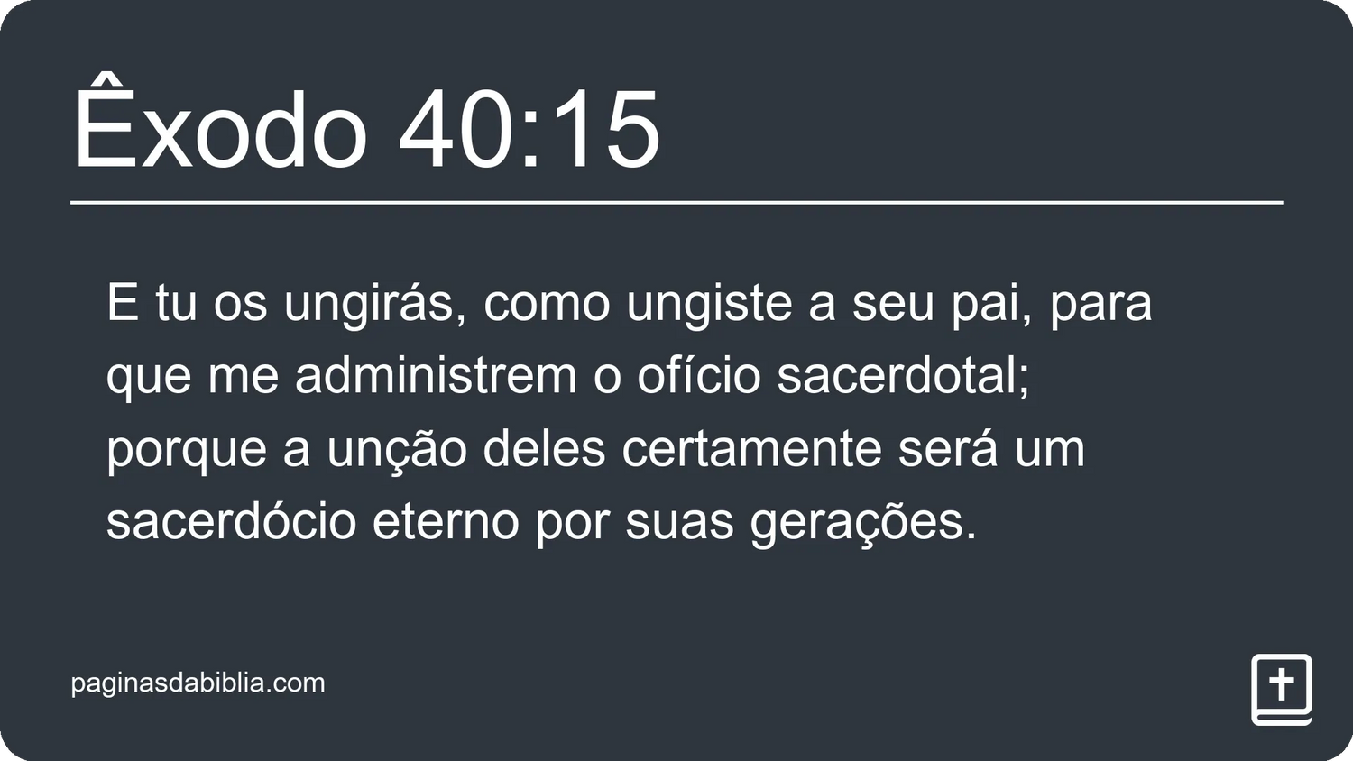 Êxodo 40:15