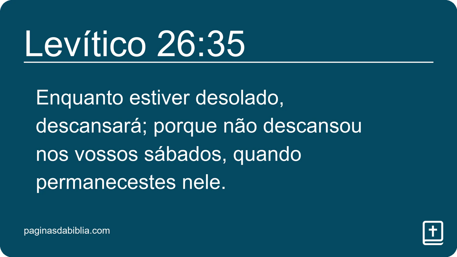 Levítico 26:35