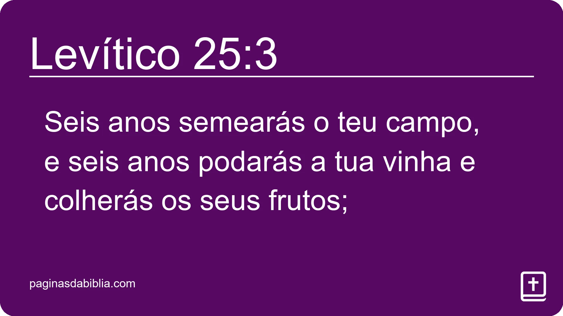 Levítico 25:3