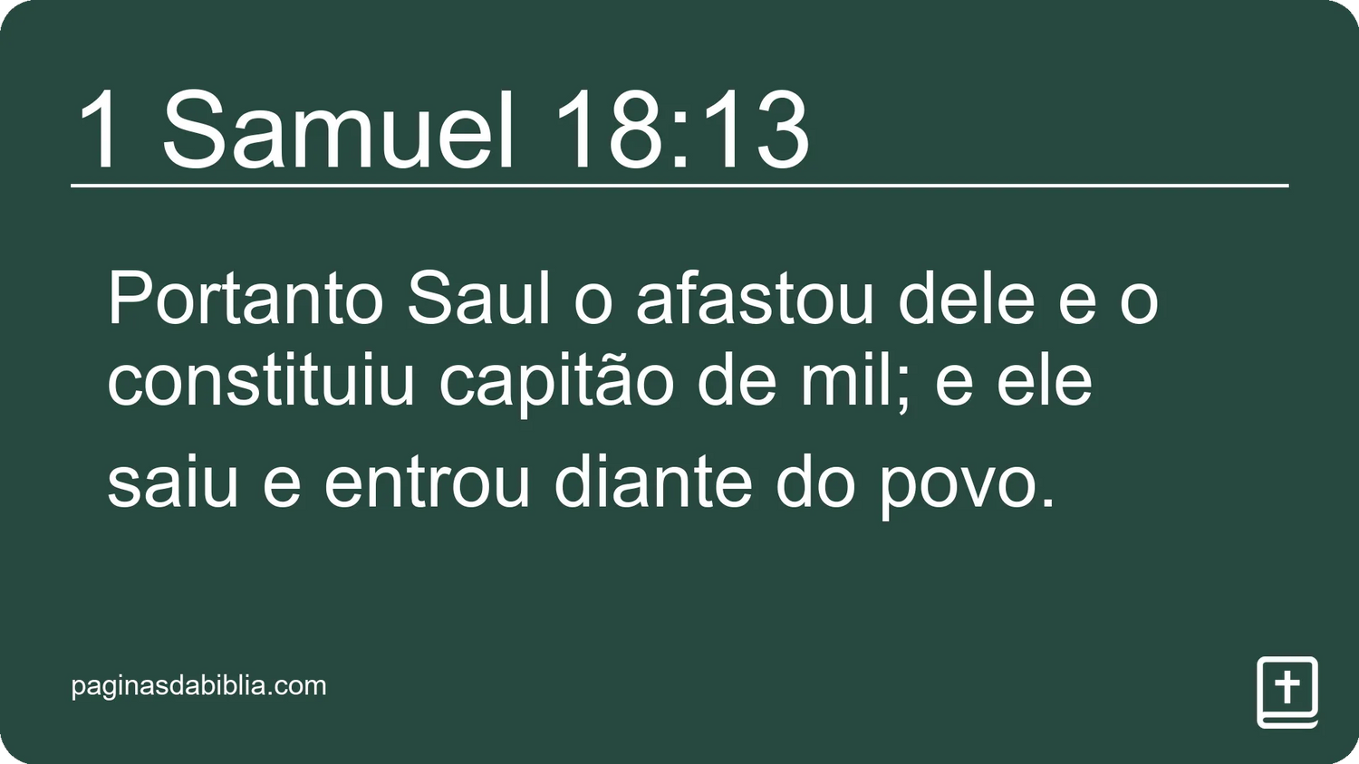 1 Samuel 18:13