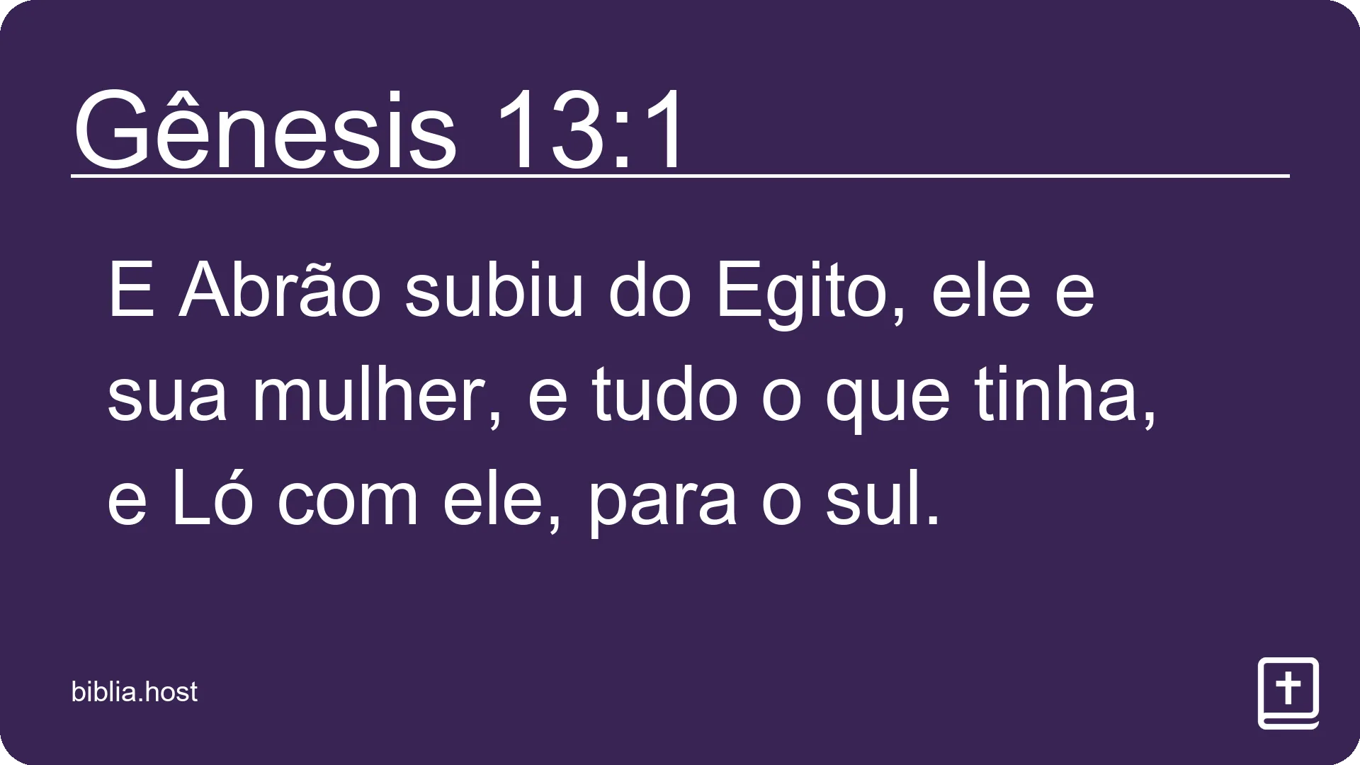 Gênesis 13:1