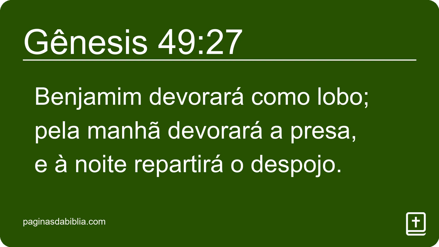 Gênesis 49:27