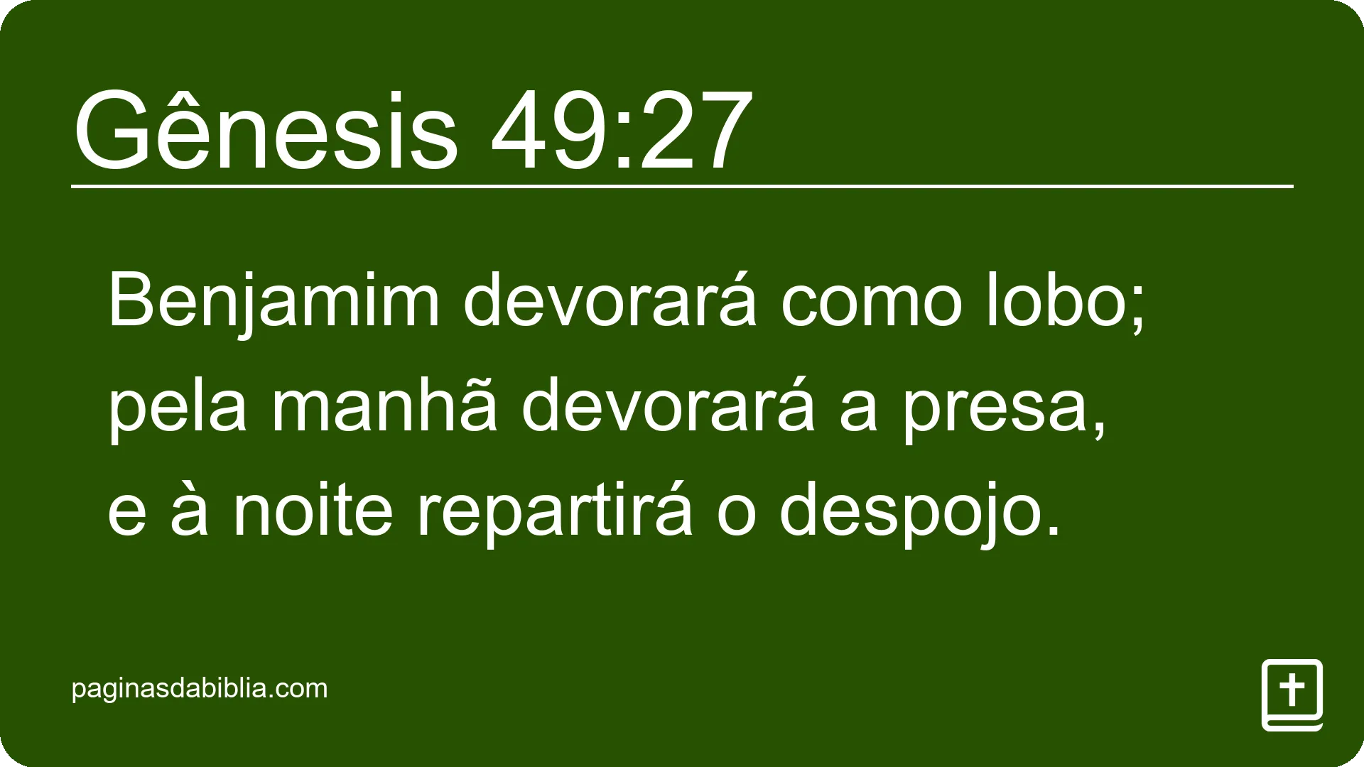 Gênesis 49:27