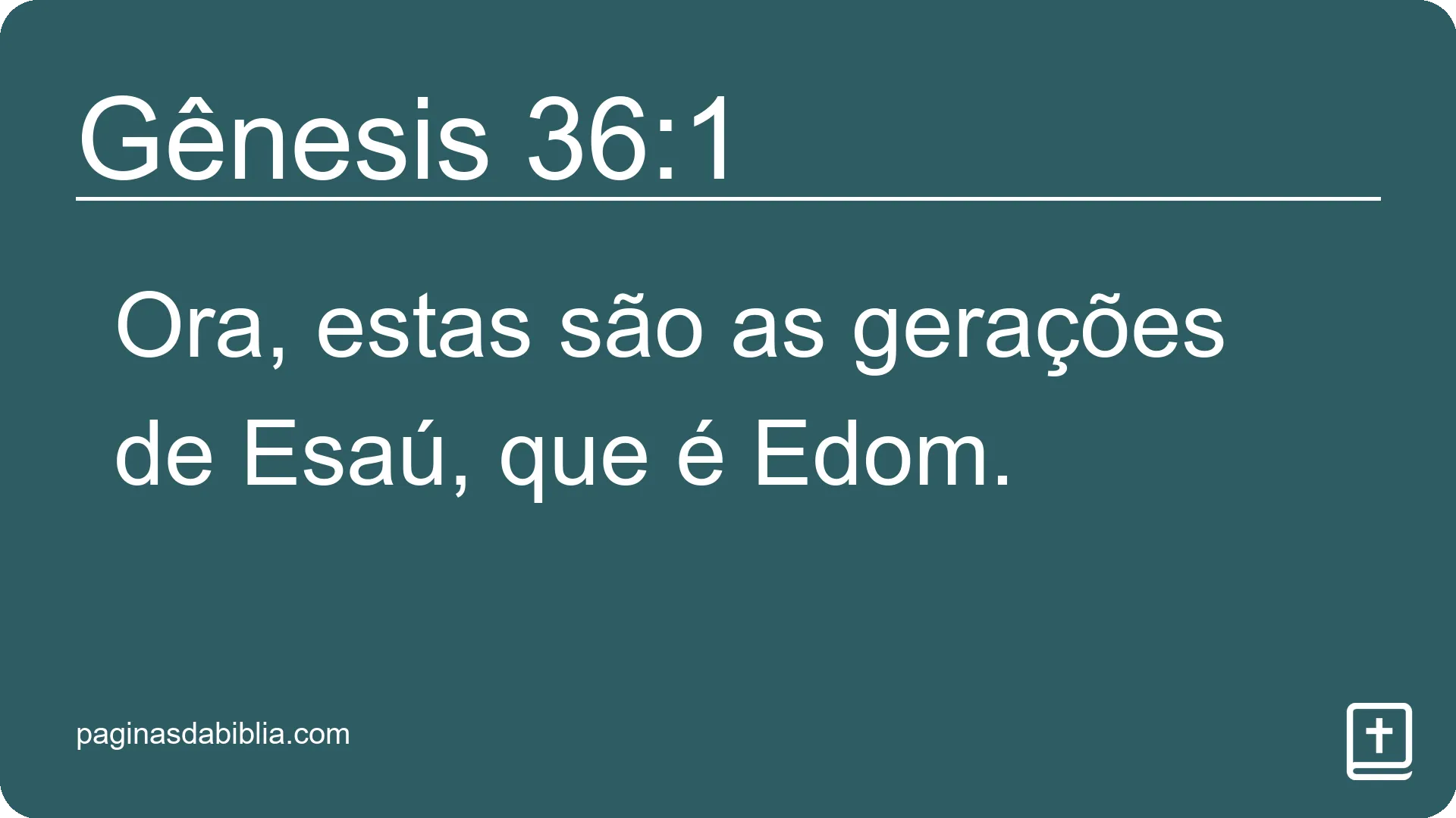 Gênesis 36:1