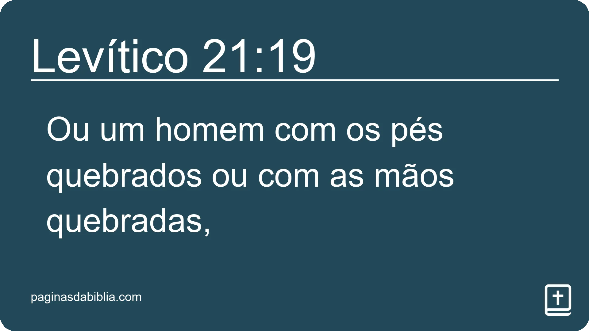 Levítico 21:19