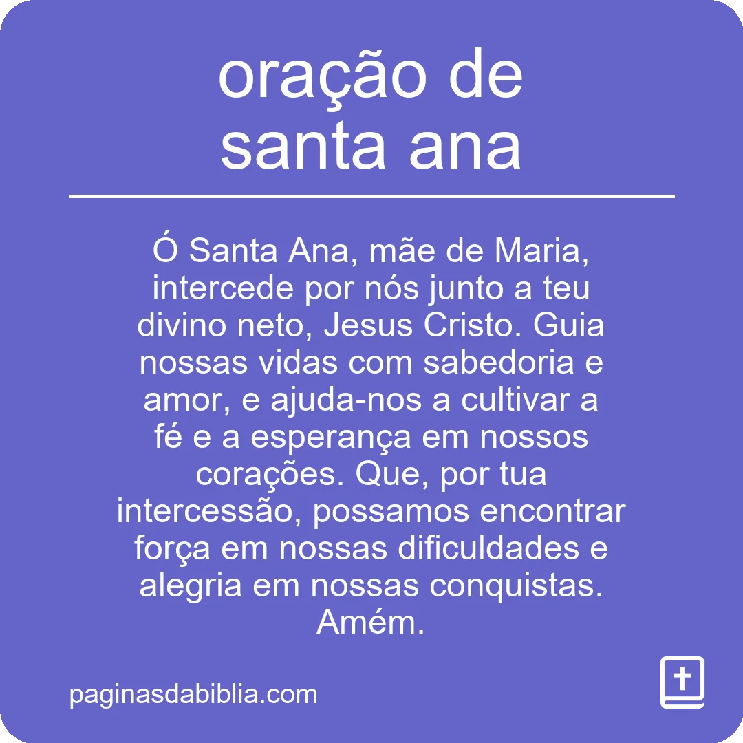 oração de santa ana