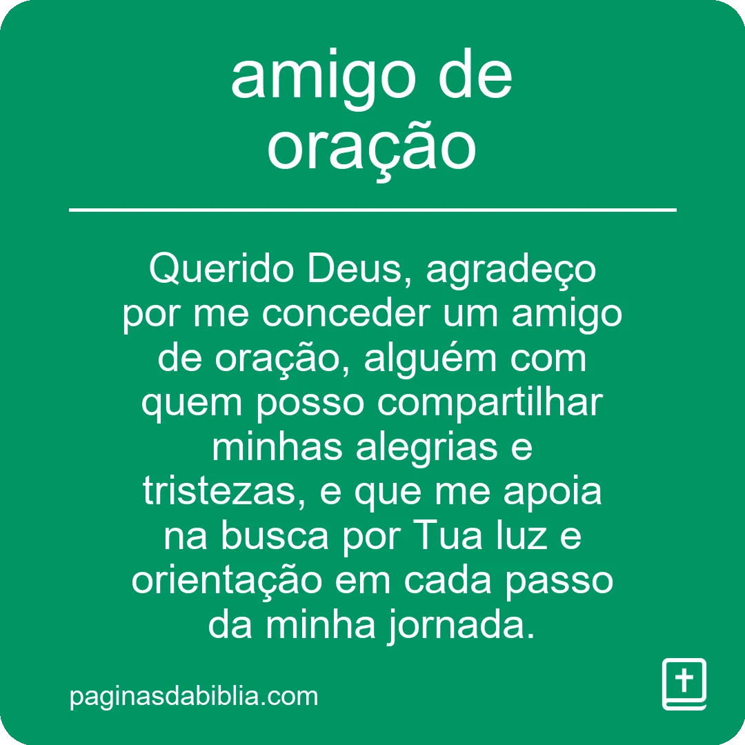 amigo de oração