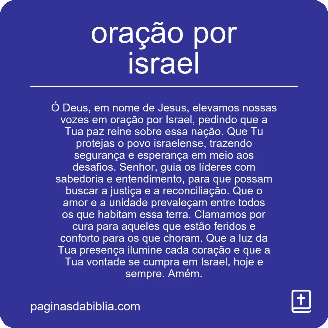 oração por israel