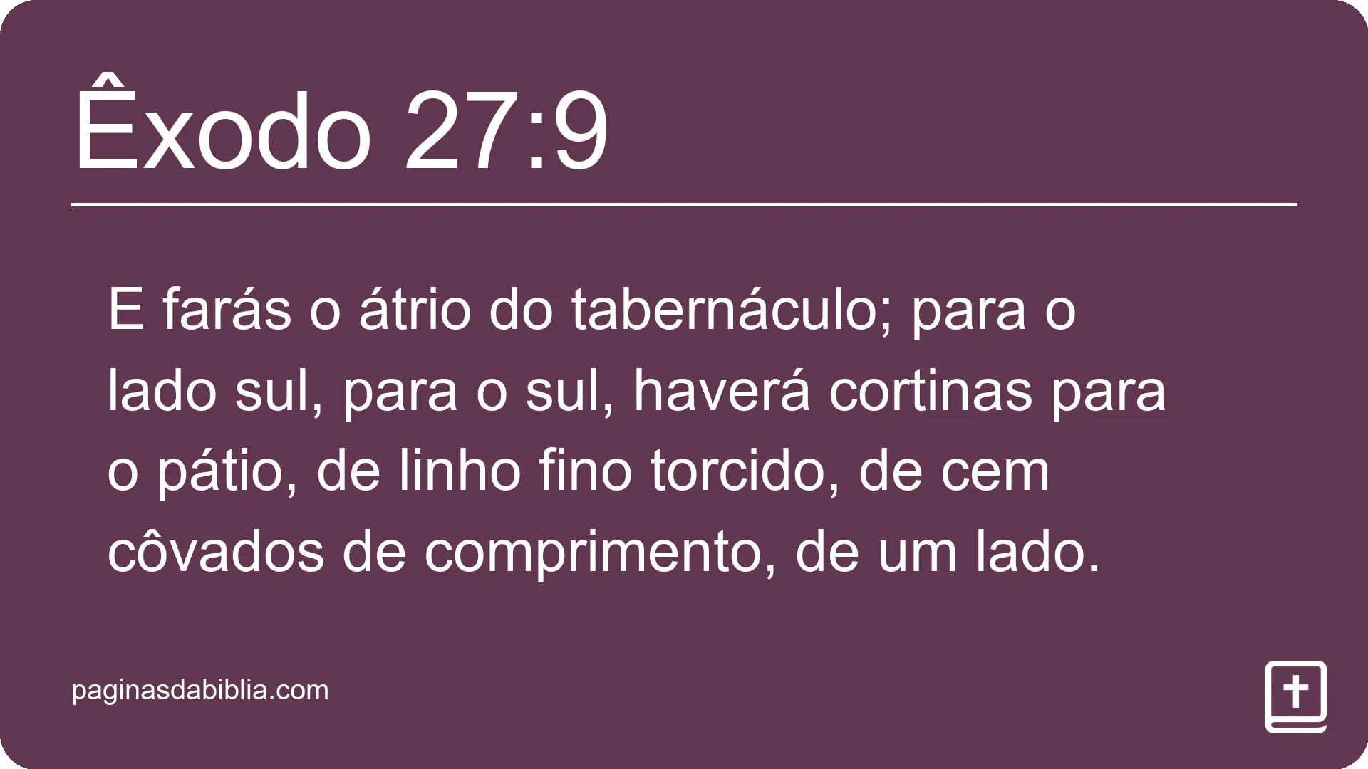 Êxodo 27:9