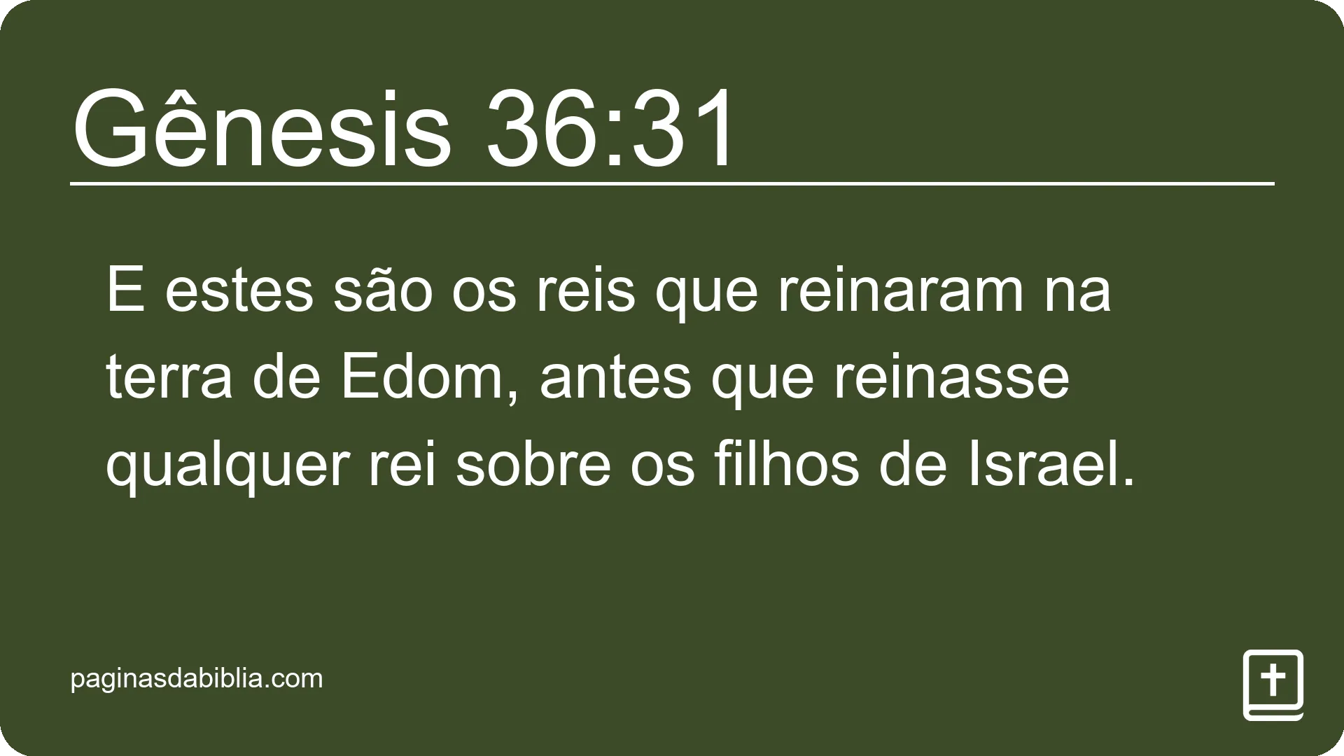 Gênesis 36:31